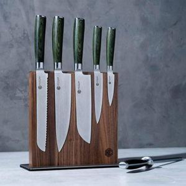 Damascus Steel Knife Set, 7pc