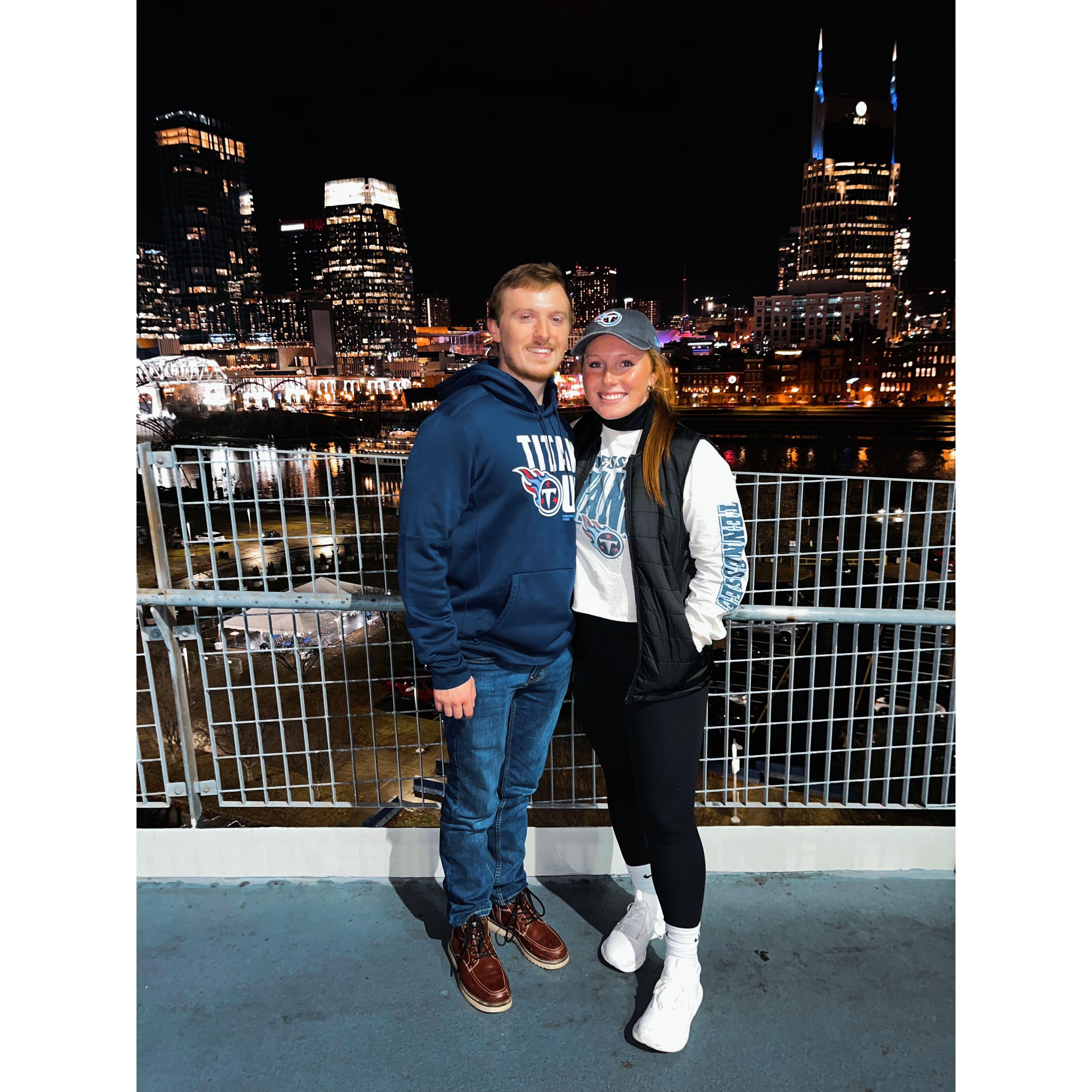 We loved going to as many Titans games as possible in our first year.
