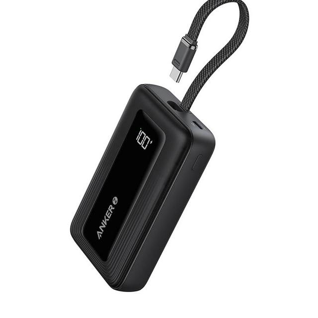 Anker Portable Charger, 10,000mAh 30W Power Bank, USB-C in and Out Fast Charging Battery Pack, Travel Essential Phone Power Bank, for iPhone 16/15/14/13/12, iPad, MacBook, Galaxy, Google, and More