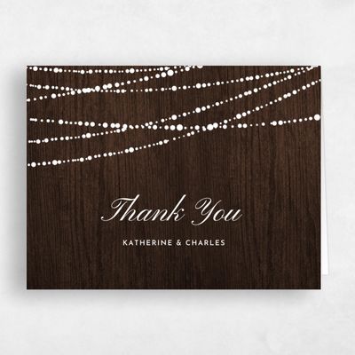 Walnut, Brown Wedding Thank You - Moonlight