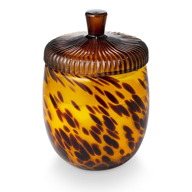 ILLUME Woodfire Speckled Glass Acorn Candle, 11.5 oz.
