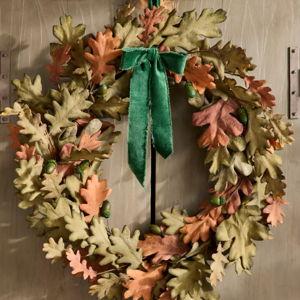Faux Oak Leaves Wreath