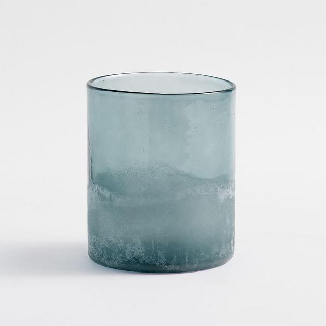 Montauk Frosted Votives, Indigo/Partially Frosted, Large, 5"x6"