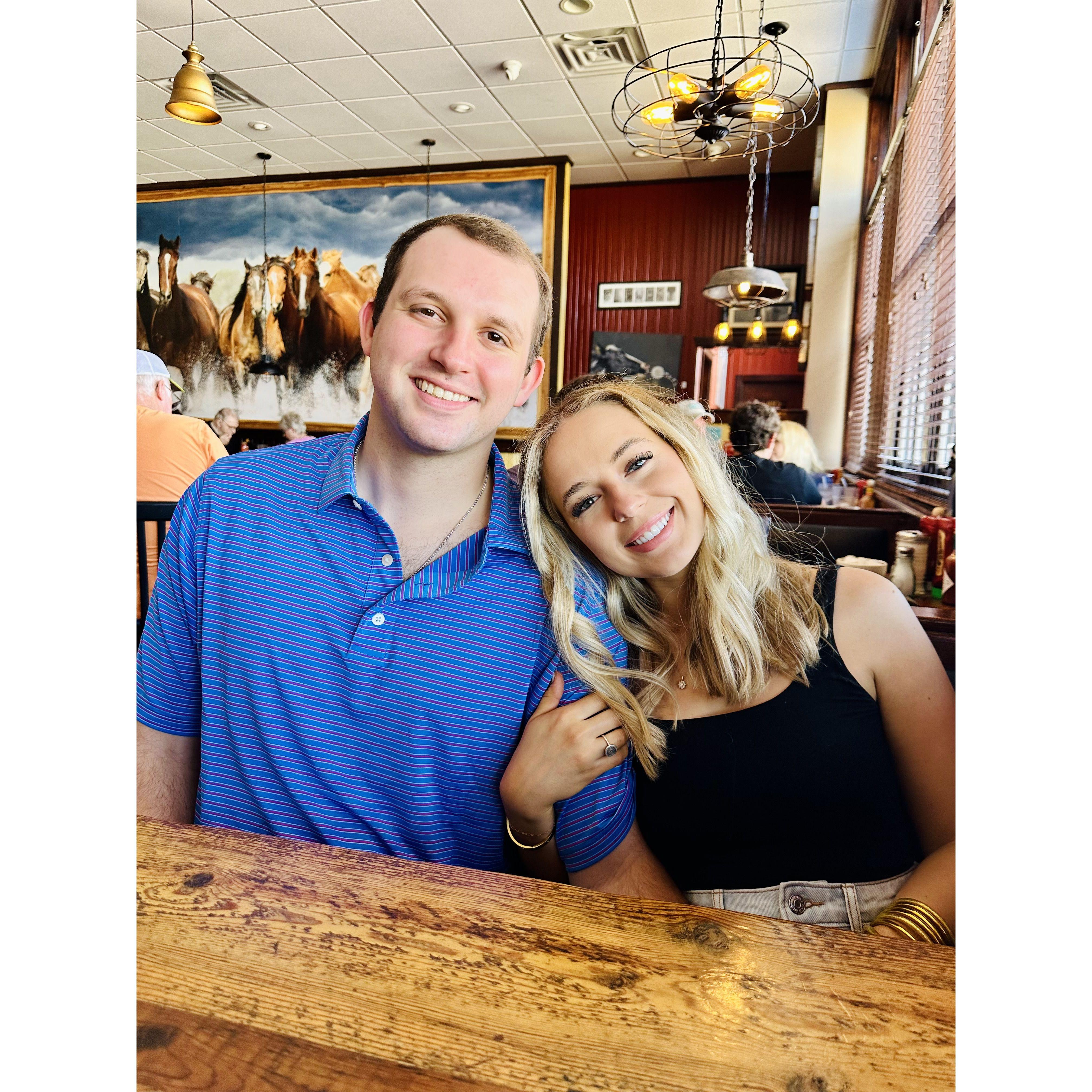Picture from the weekend Braden asked my dad for his blessing on us getting married... EEEK!! I had no clue!