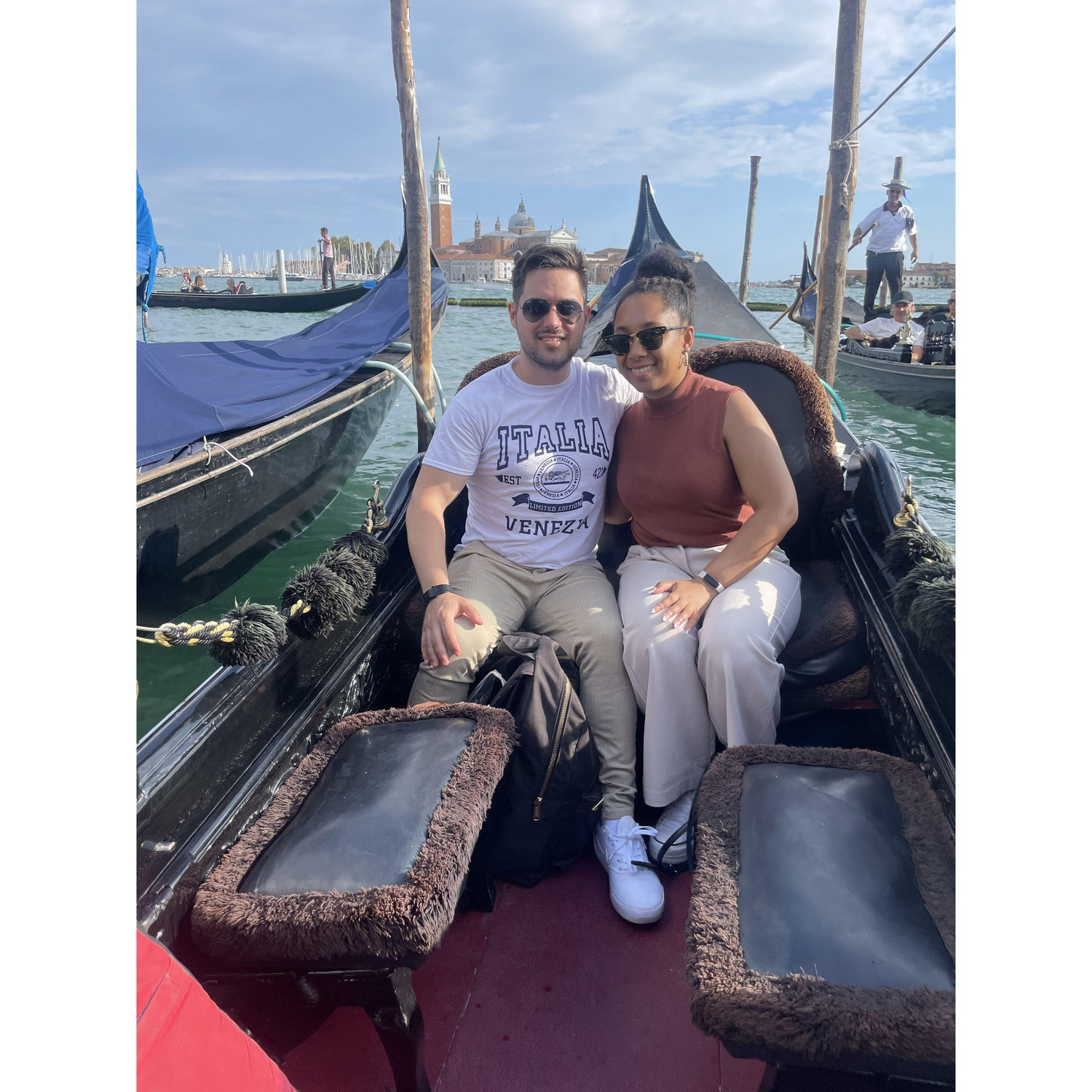 Venice by gondola. A quiet, romantic moment we’ll never forget.