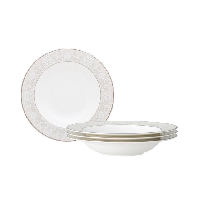 Noritake Montvale Platinum Set of 4 Soup Bowls, Service For 4