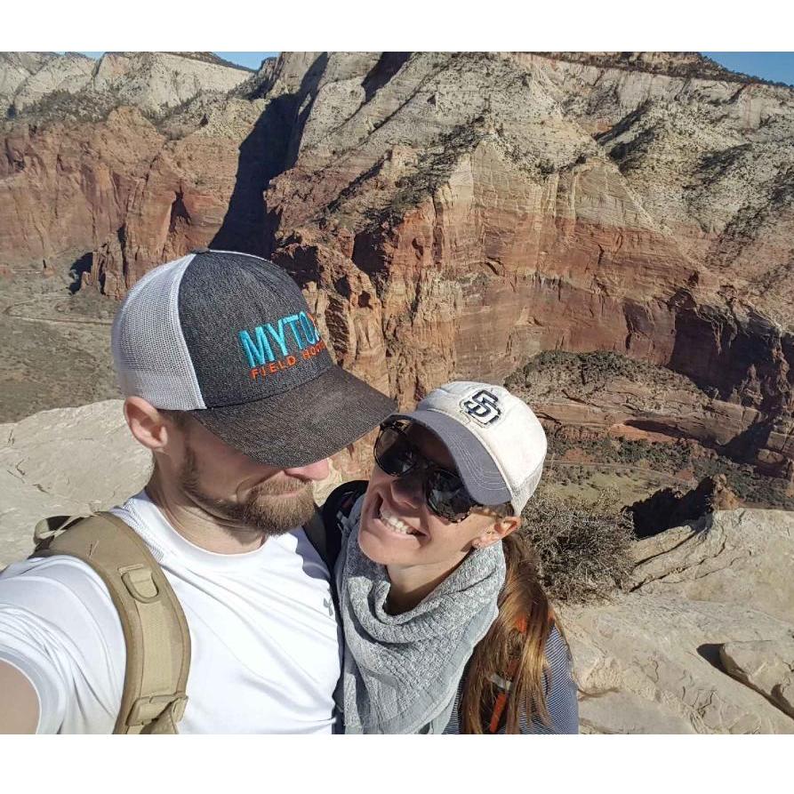 atop Angel's Landing in Zion National Park, a longtime dream of mine