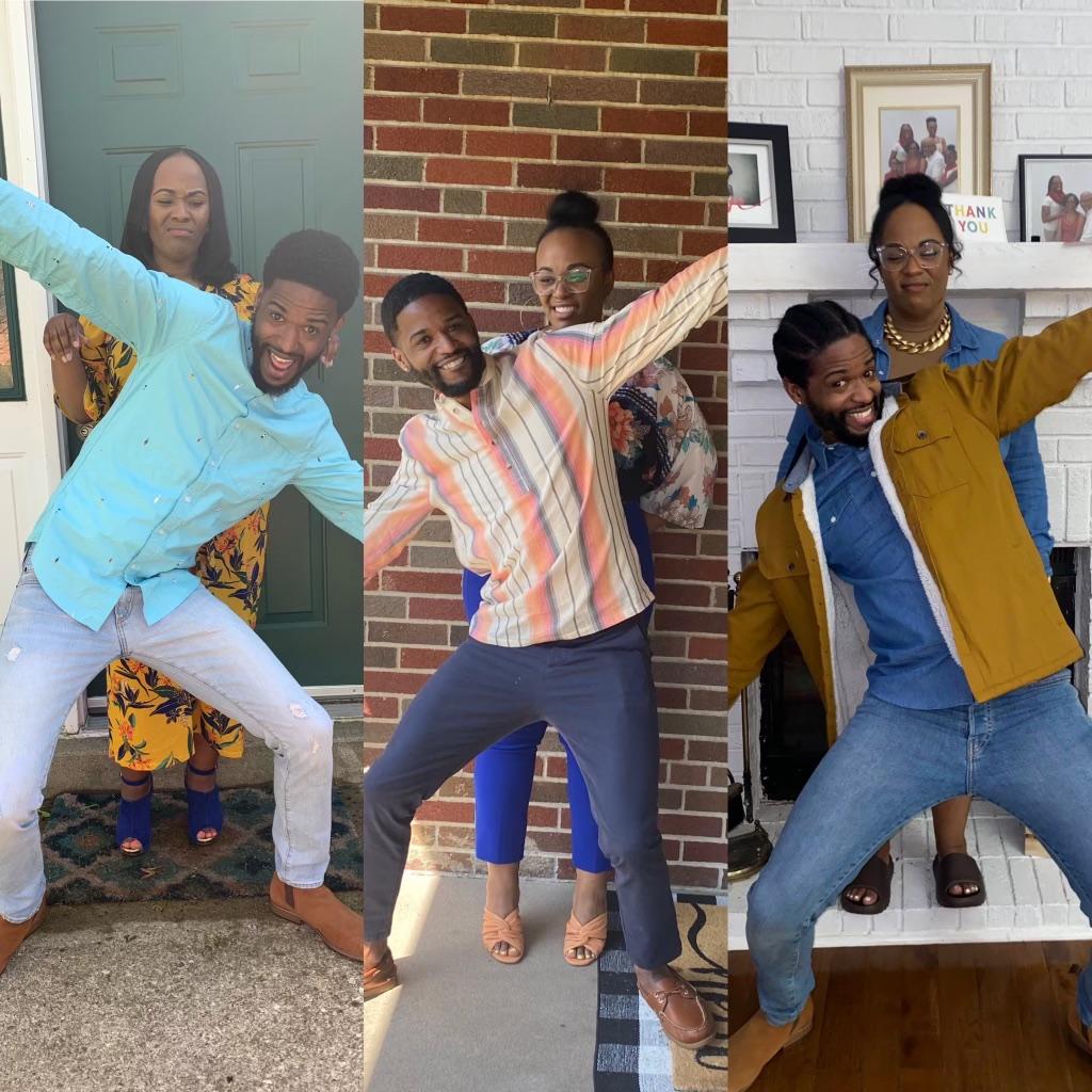 First pic recreated continues. 2019, 2021, and 2022. 2020 was the pandemic year so we forgot to take one (I think we were all a little off this year)