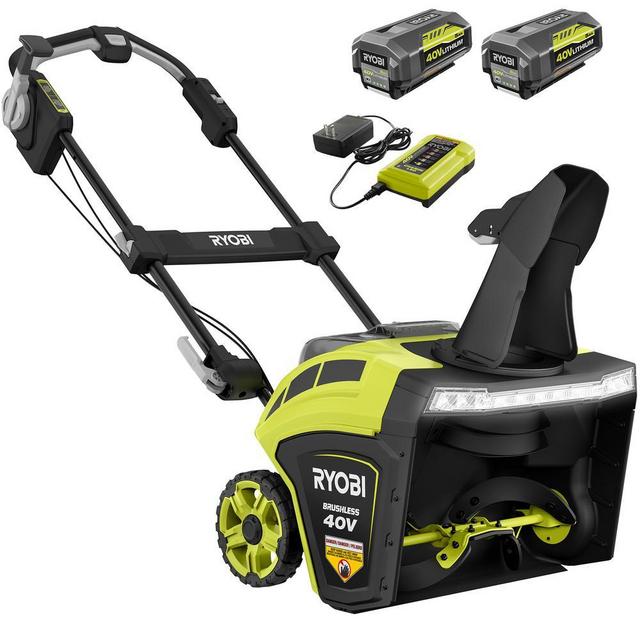 21 in. 40-Volt Brushless Cordless Electric Snow Blower with Two 5.0 Ah Batteries and Charger Included