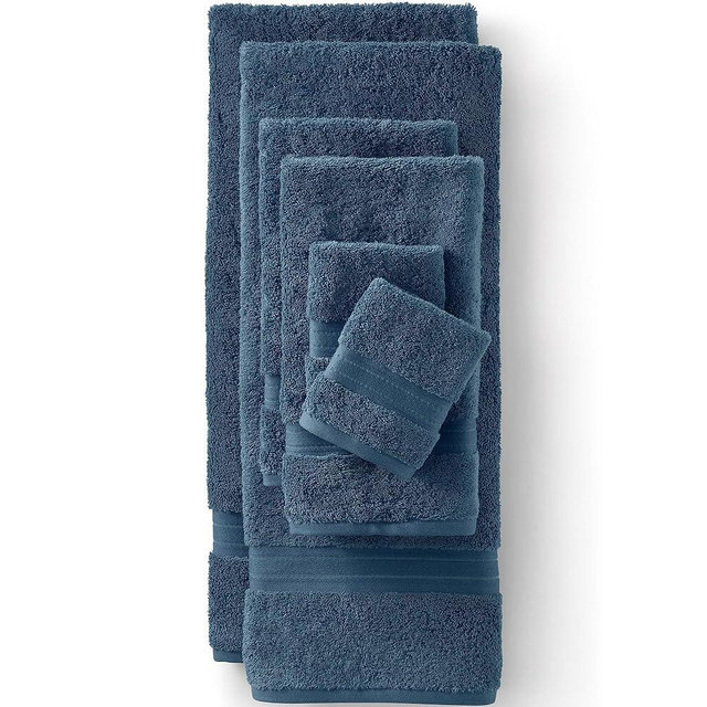 Lands' End Supima Towel Bering Sea Blue 6 Piece Towel Set