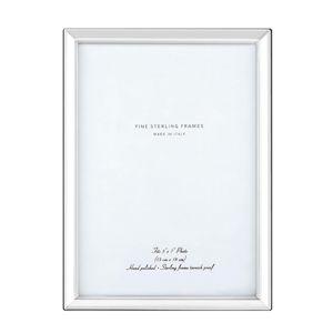 Sterling Silver Picture Frames - Handmade in Italy, Tarnish-free, 5x7 picture frame with Dual Easel for Portrait & Landscape Display, Classic Design, Perfect for Photos & Artworks