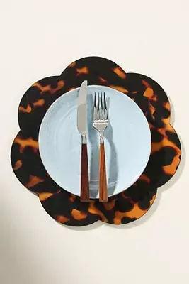 Addison Ross Faux-Tortoiseshell Lacquered Placemats, Set of 4