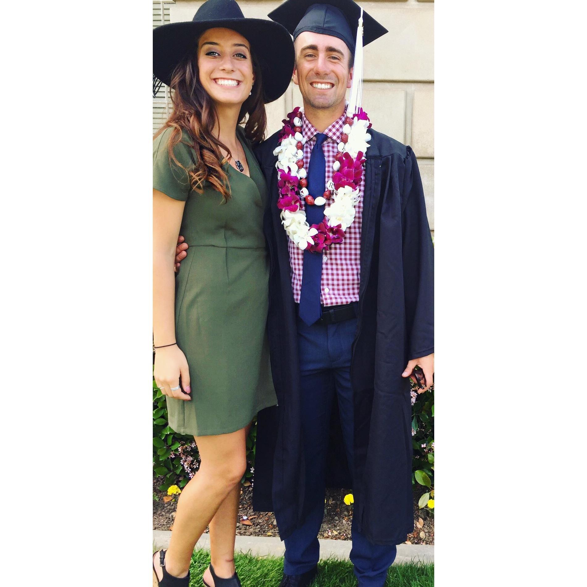 A year later, John graduated with a Bachelor's Degree in History...