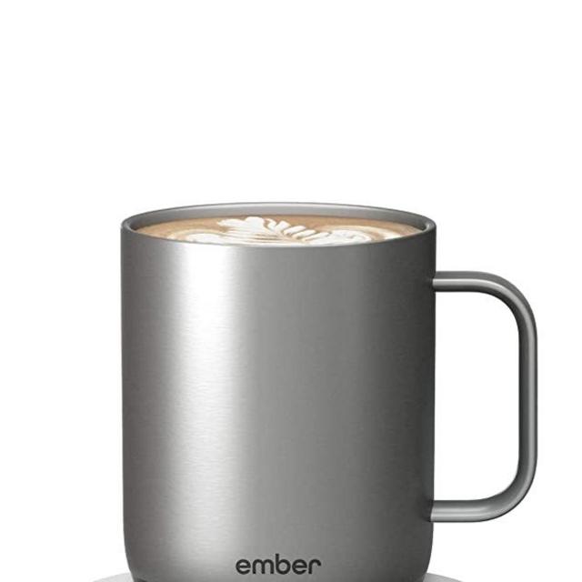 Ember Temperature Control Smart Mug 2, 10 oz, Stainless Steel, 1.5-hr Battery Life - App Controlled Heated Coffee Mug - New & Improved Design