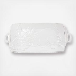 Lastra Winterland Handled Rectangular Platter
