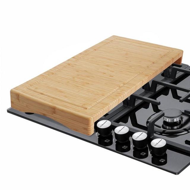 YUHFERA Kitchen Sink Cover Chopping Board- 21.6"L x 11.41"W Raised Cutting Board with Legs,Countertop Bamboo Work Surface, Camper Stove Cover, RV Gas Stove Top Cover