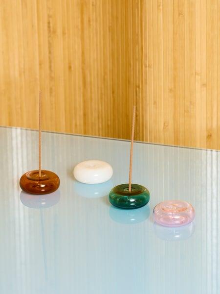 Pebble Incense Holder in Amber