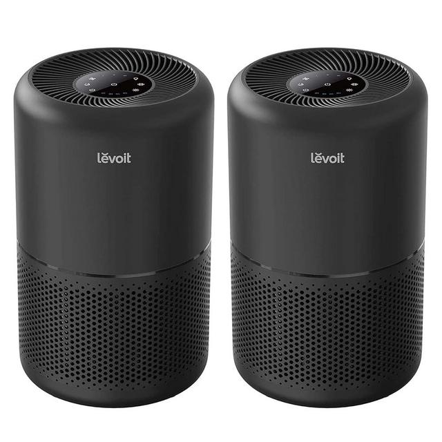 LEVOIT Air Purifier for Home Allergies Pets Hair in Bedroom, Covers Up to 1095 Sq.Foot Powered by 45W High Torque Motor, 3-in-1 Filter, Remove Dust Smoke Pollutant, Core 300 / Core300-P, Black, 2 Pack