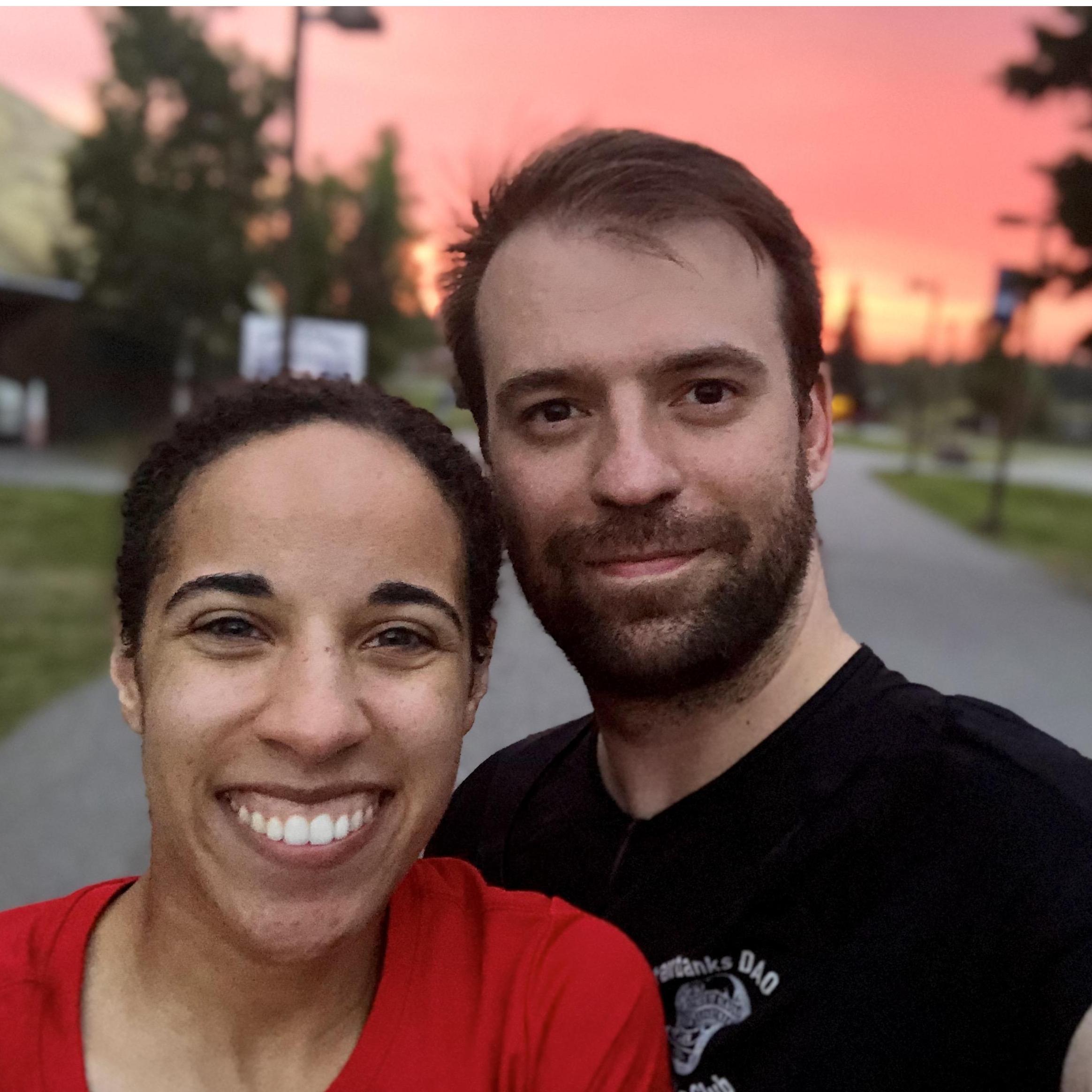 Taken after the Midnight Sun Run, Spenser and Jasmine's first 10k.