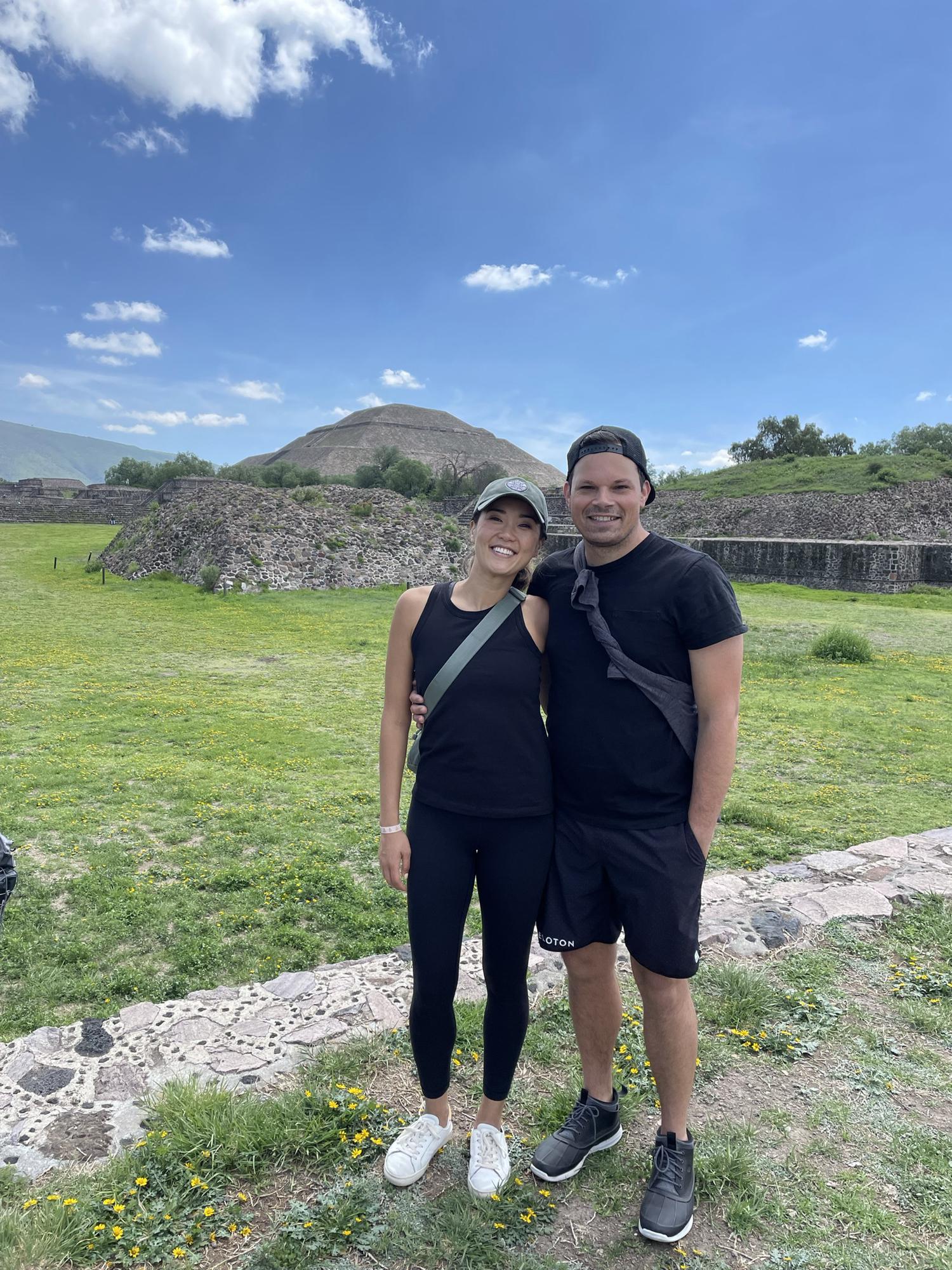Exploring Teotihuacan and earning our tacos for dinner