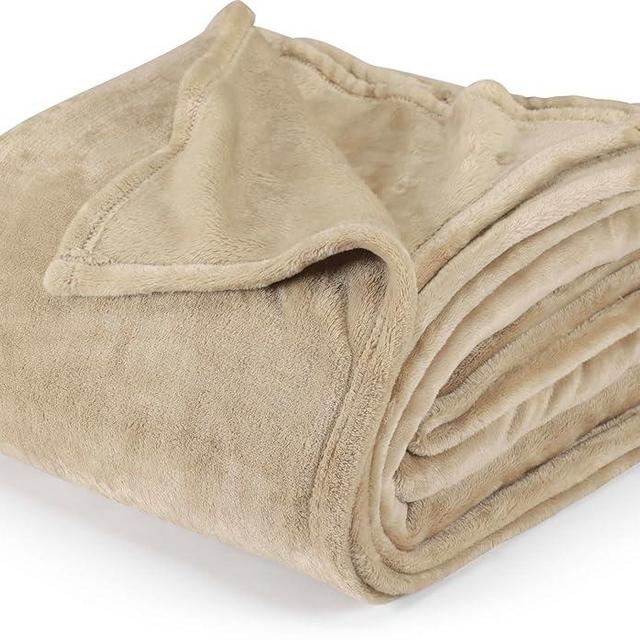 Utopia Bedding Camel Fleece Blanket King Size Lightweight Fuzzy Soft Anti-Static Microfiber Bed Blanket (90x102 Inch)
