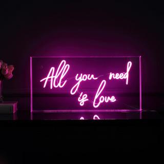 All You Need Is Love Acrylic Neon Light Box