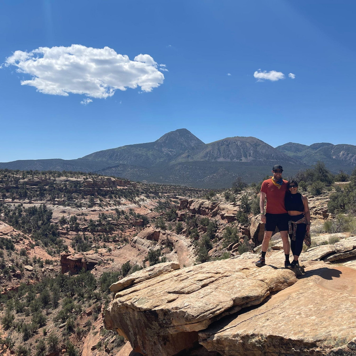 Hiking through canyons in Arizona.