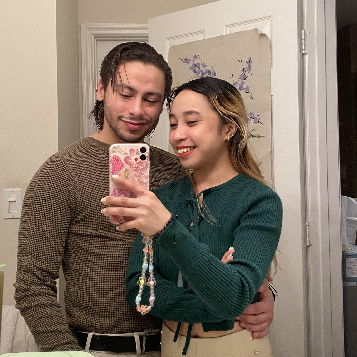 one month in and she met his parents! (talk about brave, huh?)