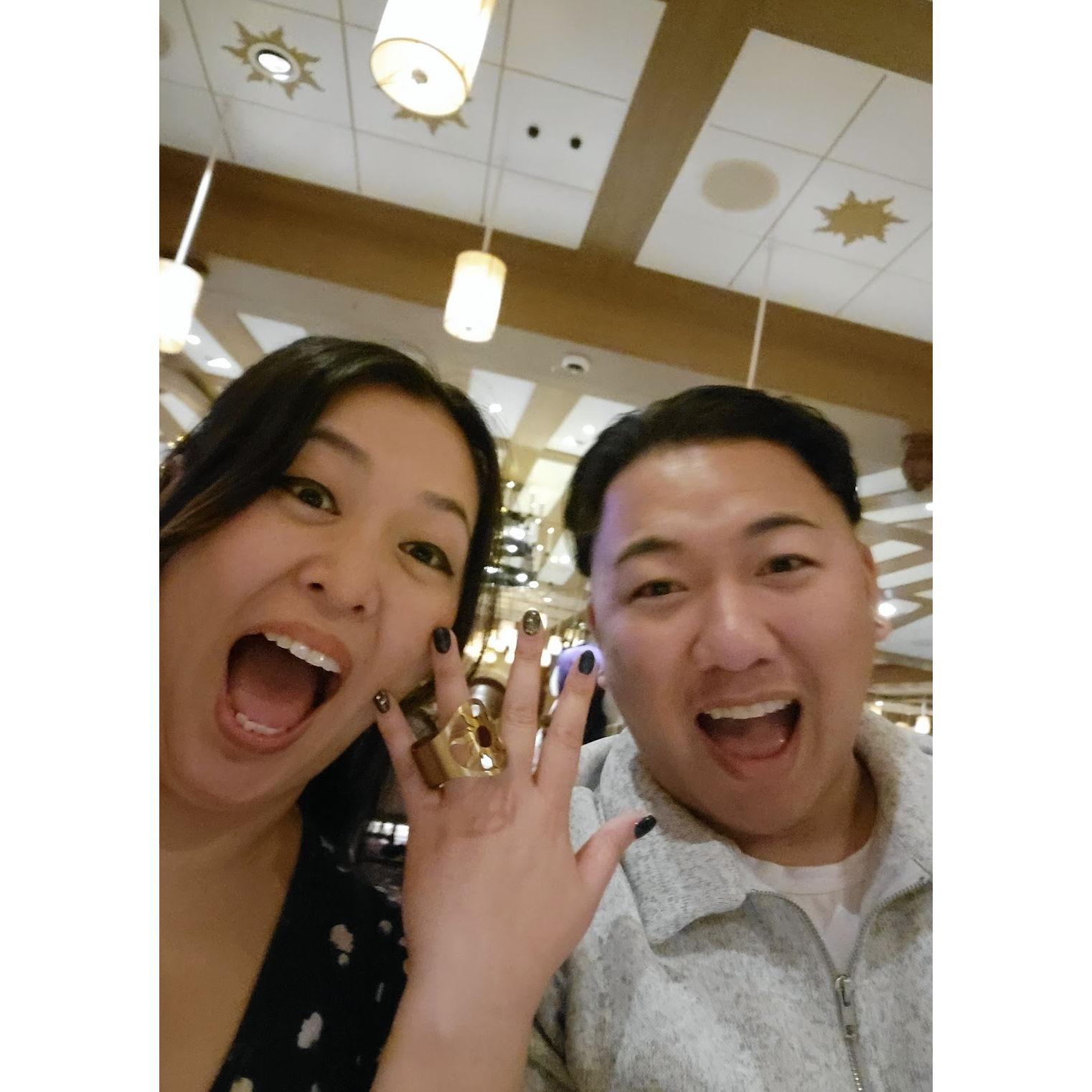 Fake proposal before the real one.... He got her real good!