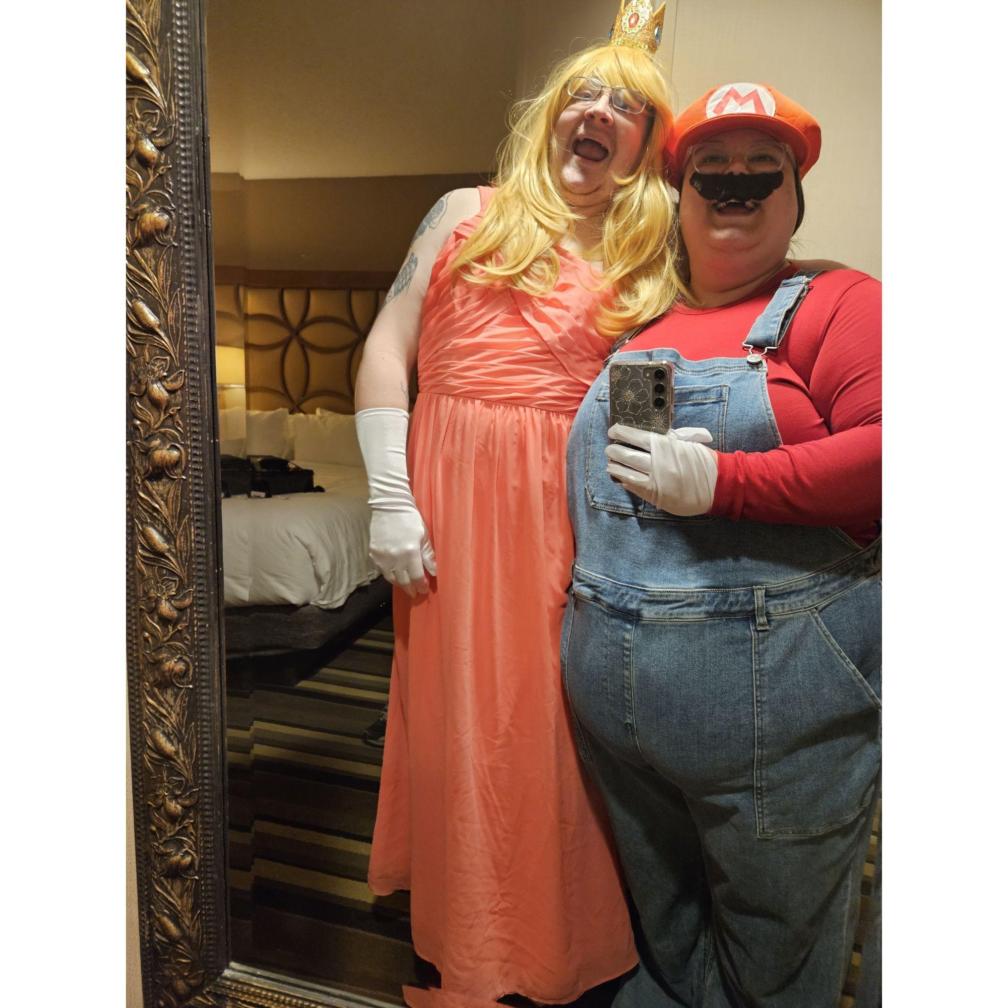 Both of our favorite funny photo together from Halloween a few years ago.