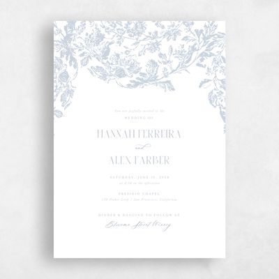 Sweet Blue Wedding Invitation - Treviso Classic