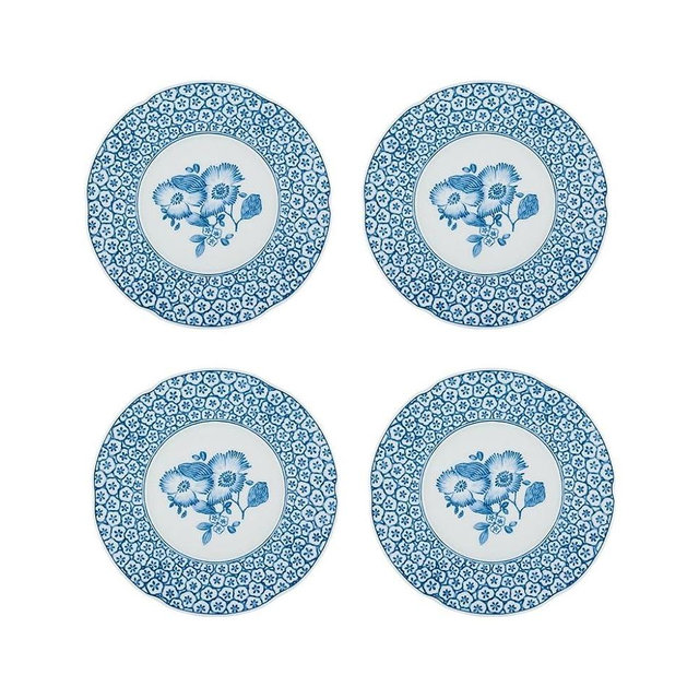Vista Alegre Coralina Blue Dessert Plates, Set of 4