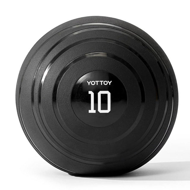 YOTTOY Medicine Ball for Exercise-slam Ball for 6&10&15 lb,Non Slip Grip,Durable Construction,Sand Filling Training,Workout,Gym for Man&Woman