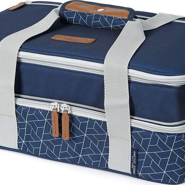 Arctic Zone 2007IL15284B Expandable Thermal Insulated Food Carrier, Navy