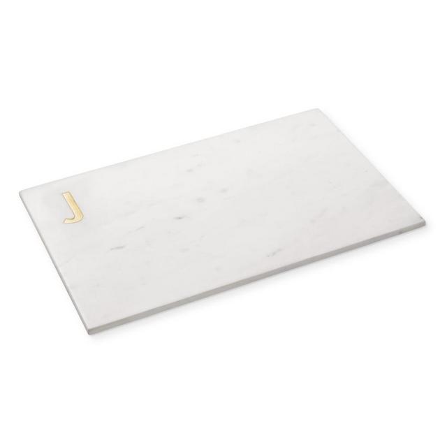 Marble & Brass Monogram Board, J