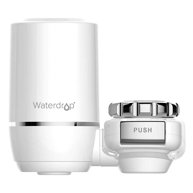 Waterdrop WD-FC-02 320-Gallon Ultra Filtration Long-Lasting Water Faucet Filtration System, Faucet Water Filter, Tap Water Filter, 99% Chlorine Reduction-Fits Standard Faucets (1 Filter Included)