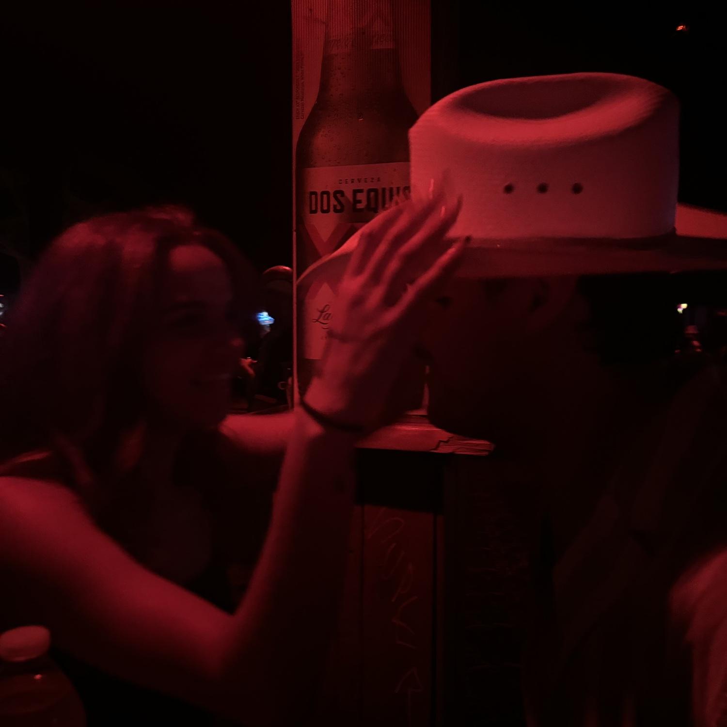 Jovi and Adam at cowboys they love a good line dance / dance floor