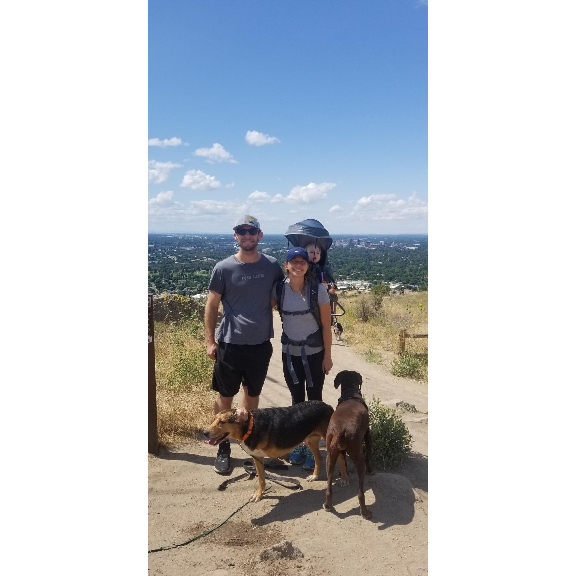 The fam hiking in Boise, ID 2019.