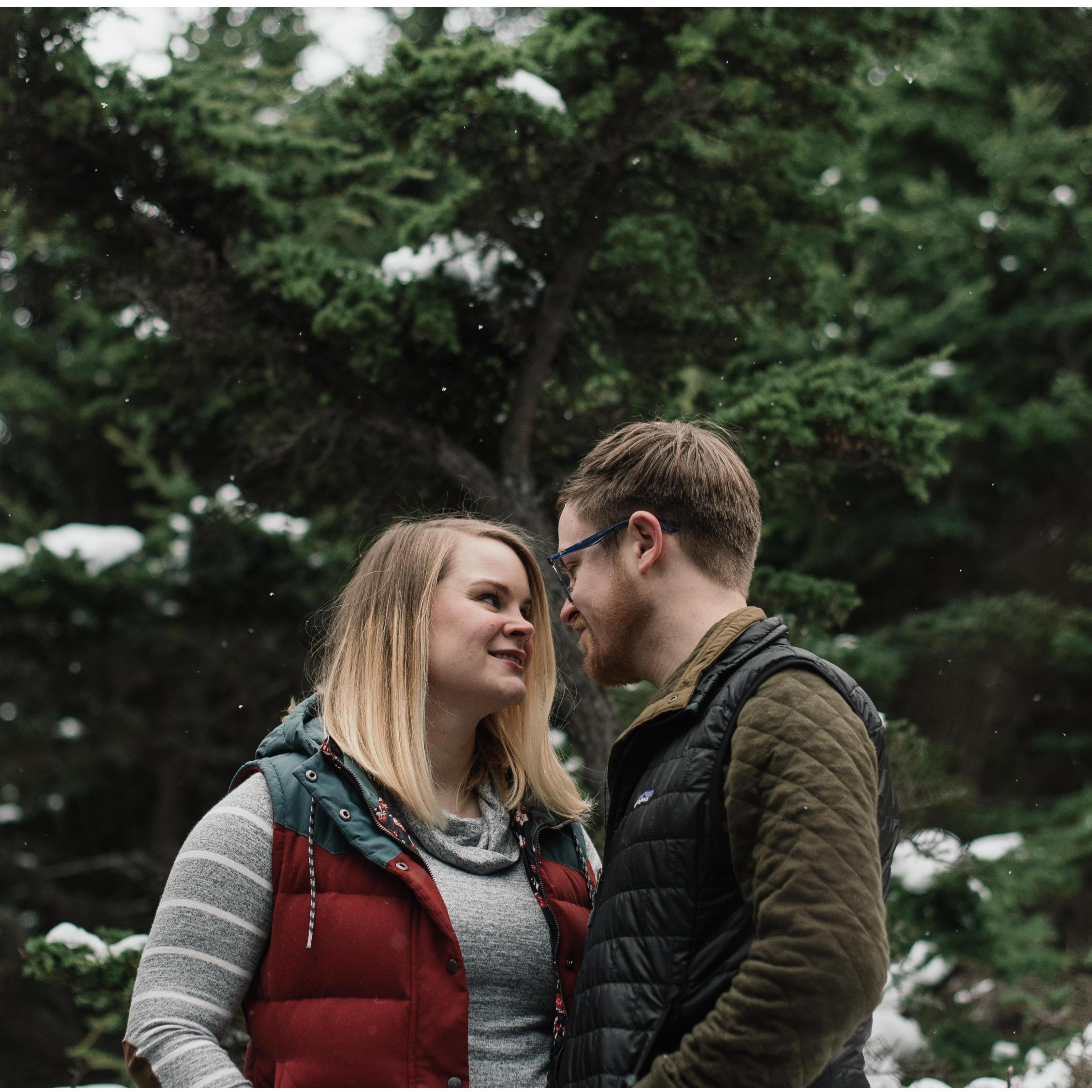 It started snowing just for us! Thanks to Erica for capturing the delicate snowfall.