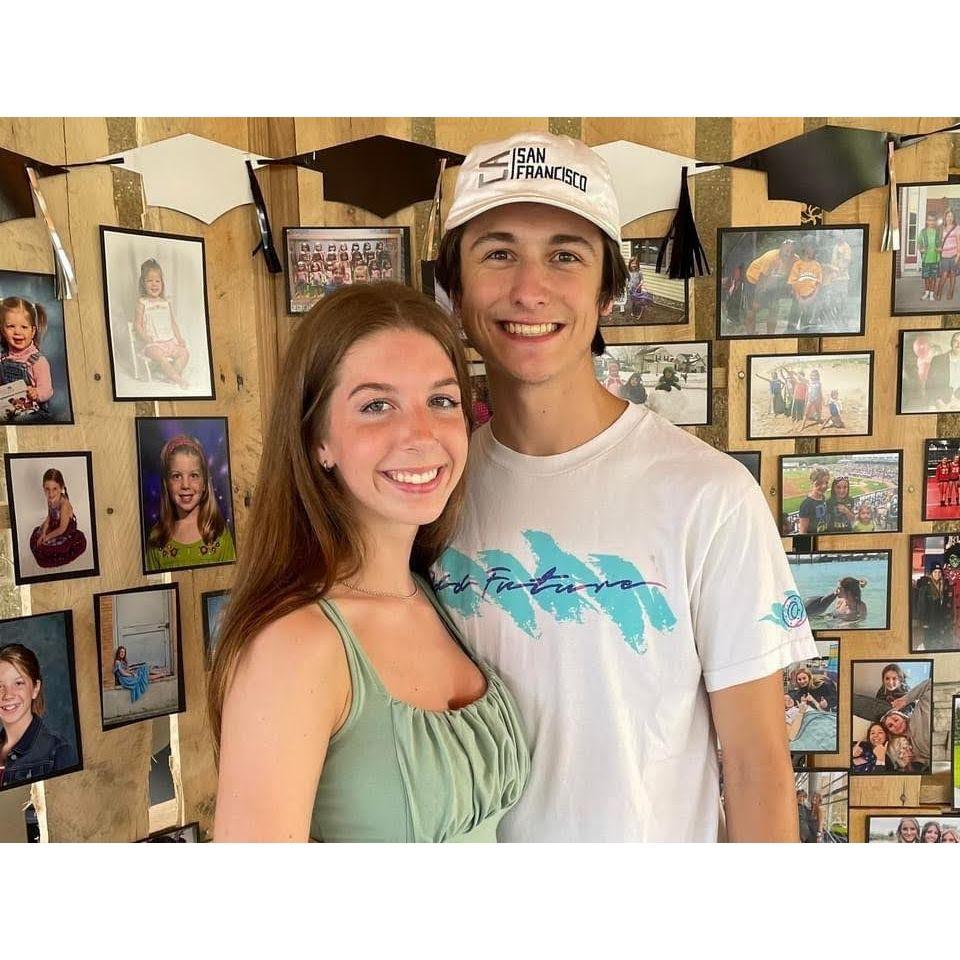 We graduated high school! Here's a cute lil picture of us at my open house.