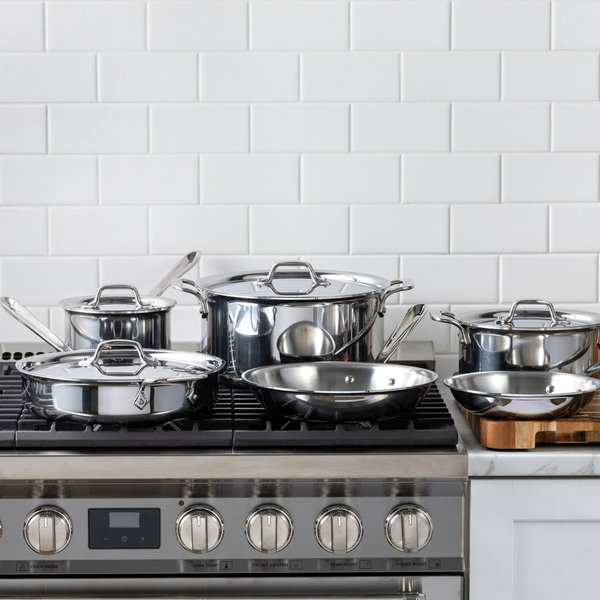 All-Clad, d3 Cookware Set, Tri-Ply 10 Piece | Zola
