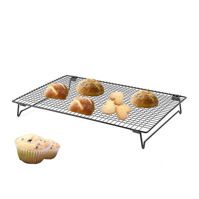 Large Foldable Cooling Racks for Baking,16.77" x 11" Durable Carbon Steel Wire Cooling Baking Racks - Used as an Oven Rack, Cookie Cooling Rack, and Drying Rack