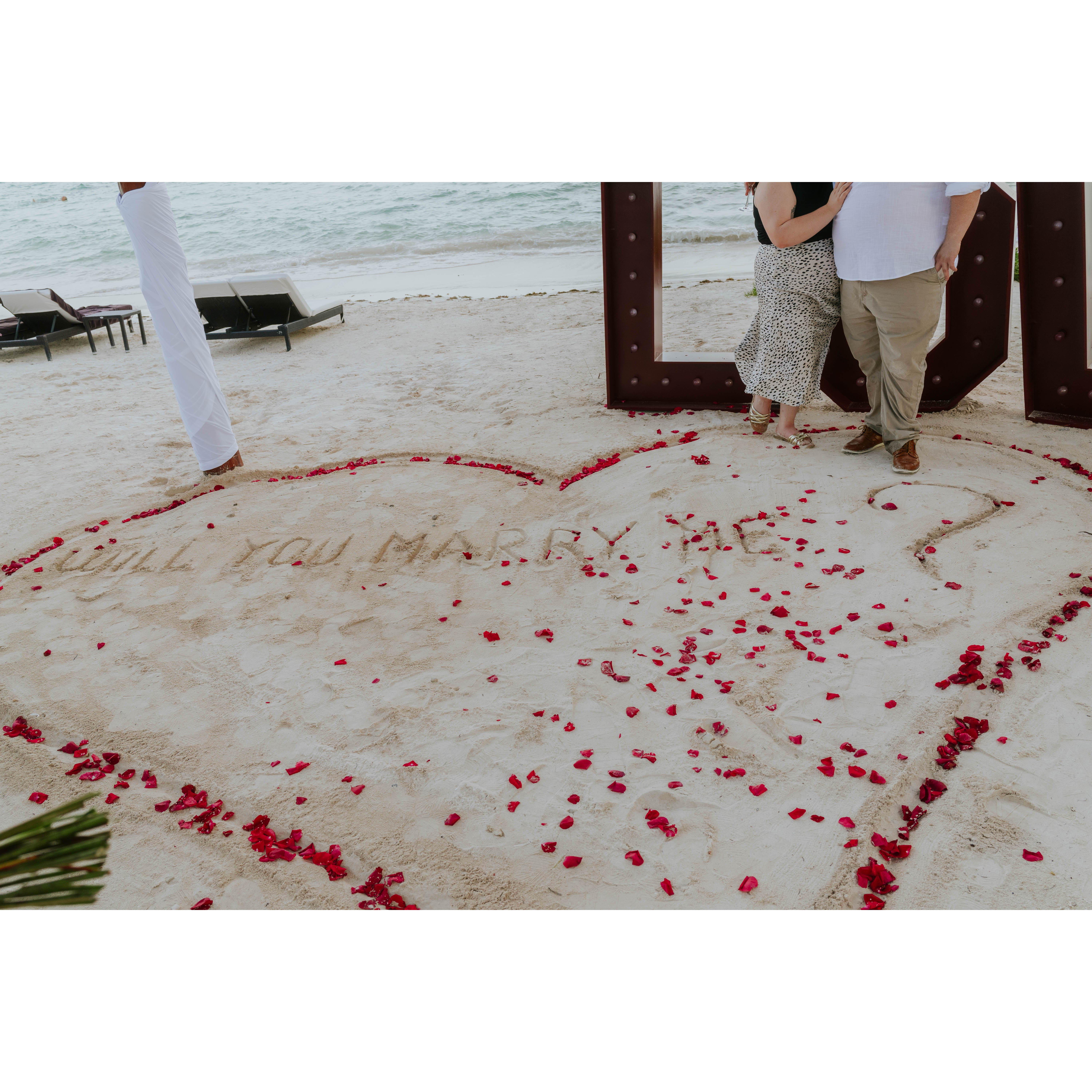 Where he asked me to marry him