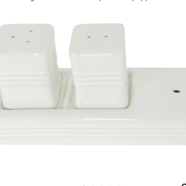 Nora Fleming Stoneware Pinstripe salt & pepper shakers