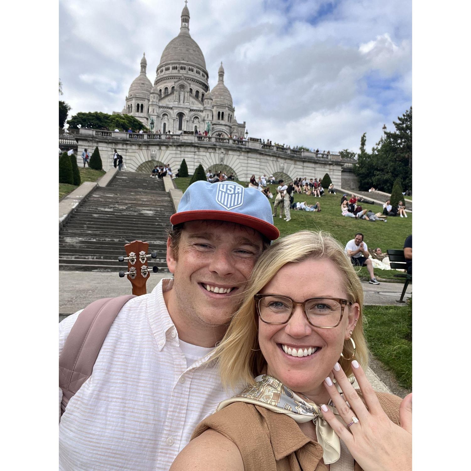 Their new favorite landmark in all of Europe is Le Sacre Coeur (aptly named to sound a lot like "Cor")