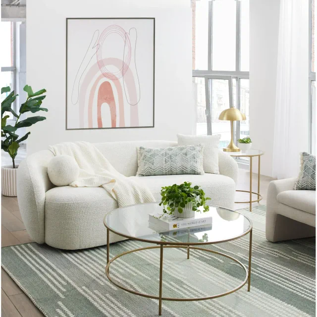Better Homes & Gardens Juliet Curved 80.31" Sofa, Ivory
