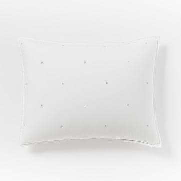 Organic Washed Cotton Standard Sham, Stone White