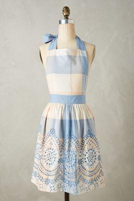 Eyelet Gingham Apron