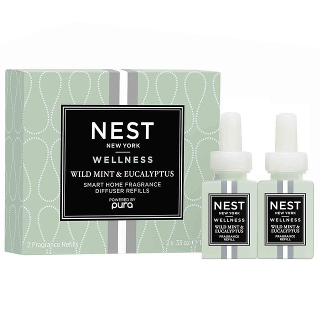 NEST New York Wild Mint & Eucalyptus Smart Home Fragrance Diffuser Refill, Set of 2 - Smart Vials