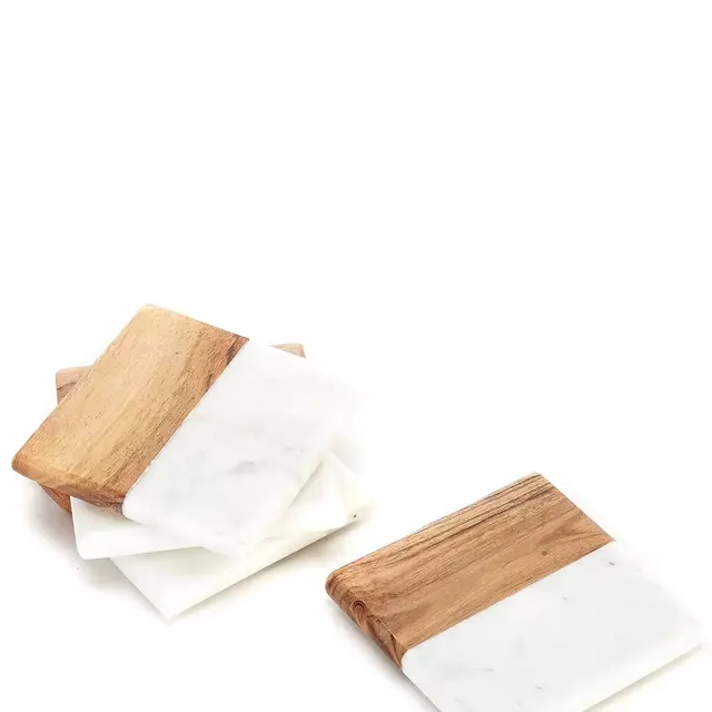 Southern LivingWhite Square Coasters, Set of 4